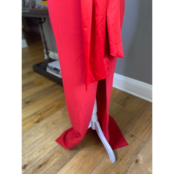Revolve x Likely Yara One Shoulder Gown Scarlet Red Women's Size 10 - Picture 7 of 10